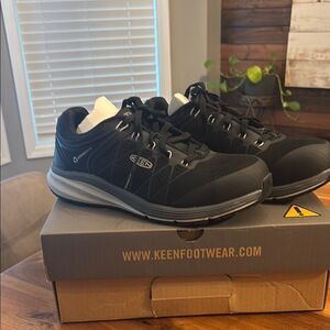 Keen Vapor Black Work Vista Energy ESD Safety Slip Resistant Shoe Size 9.5 Wide